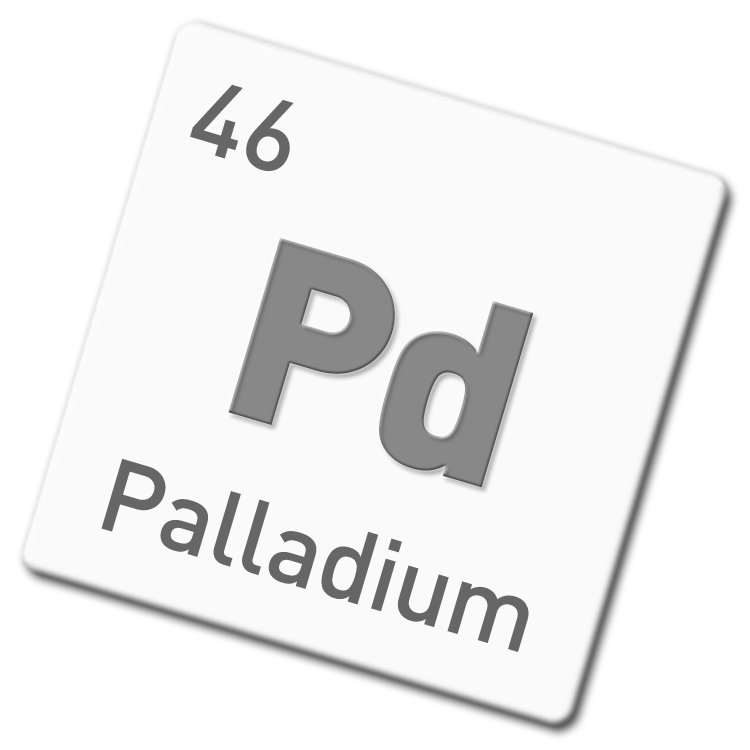 Palladium-Elektrode Ø 1 mm x 82 mm, Pd 99,95