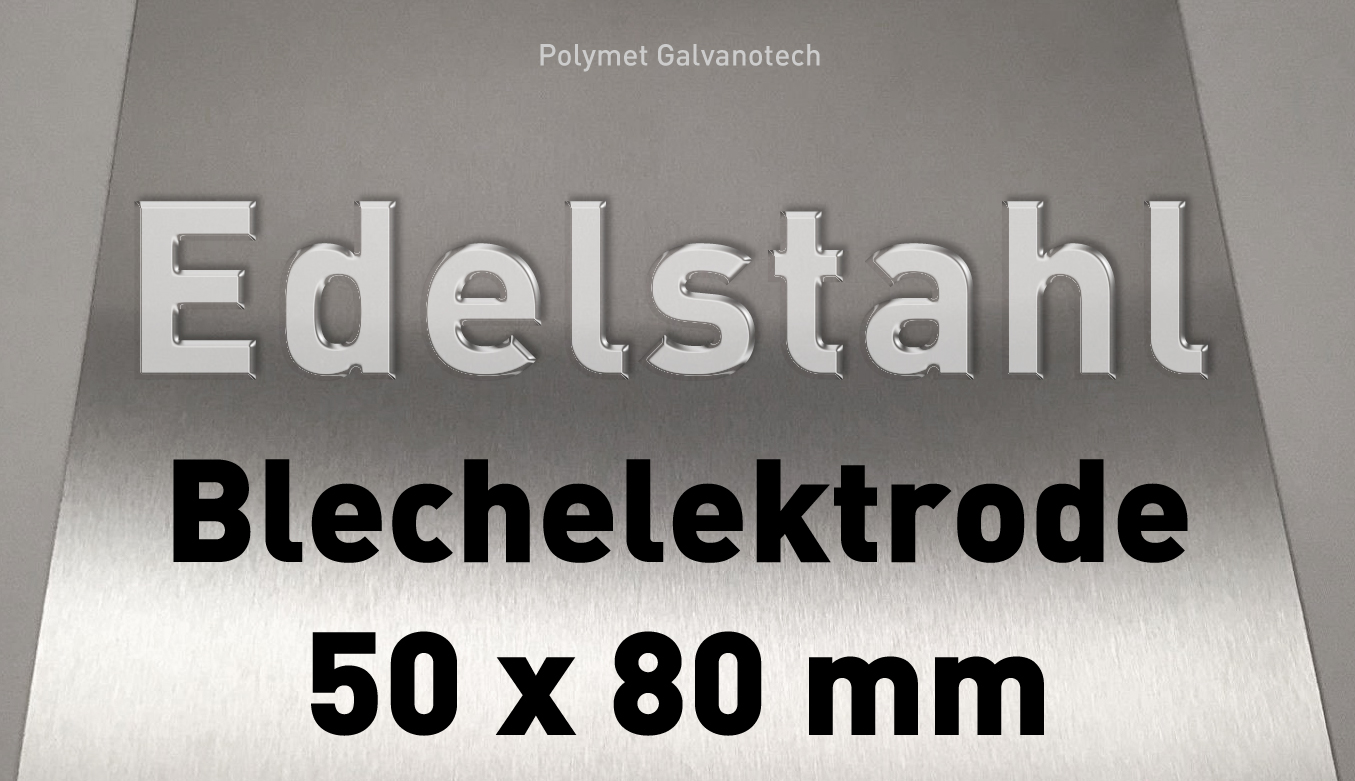 Edelstahl-Plattenelektrode M - 50 x 80 mm