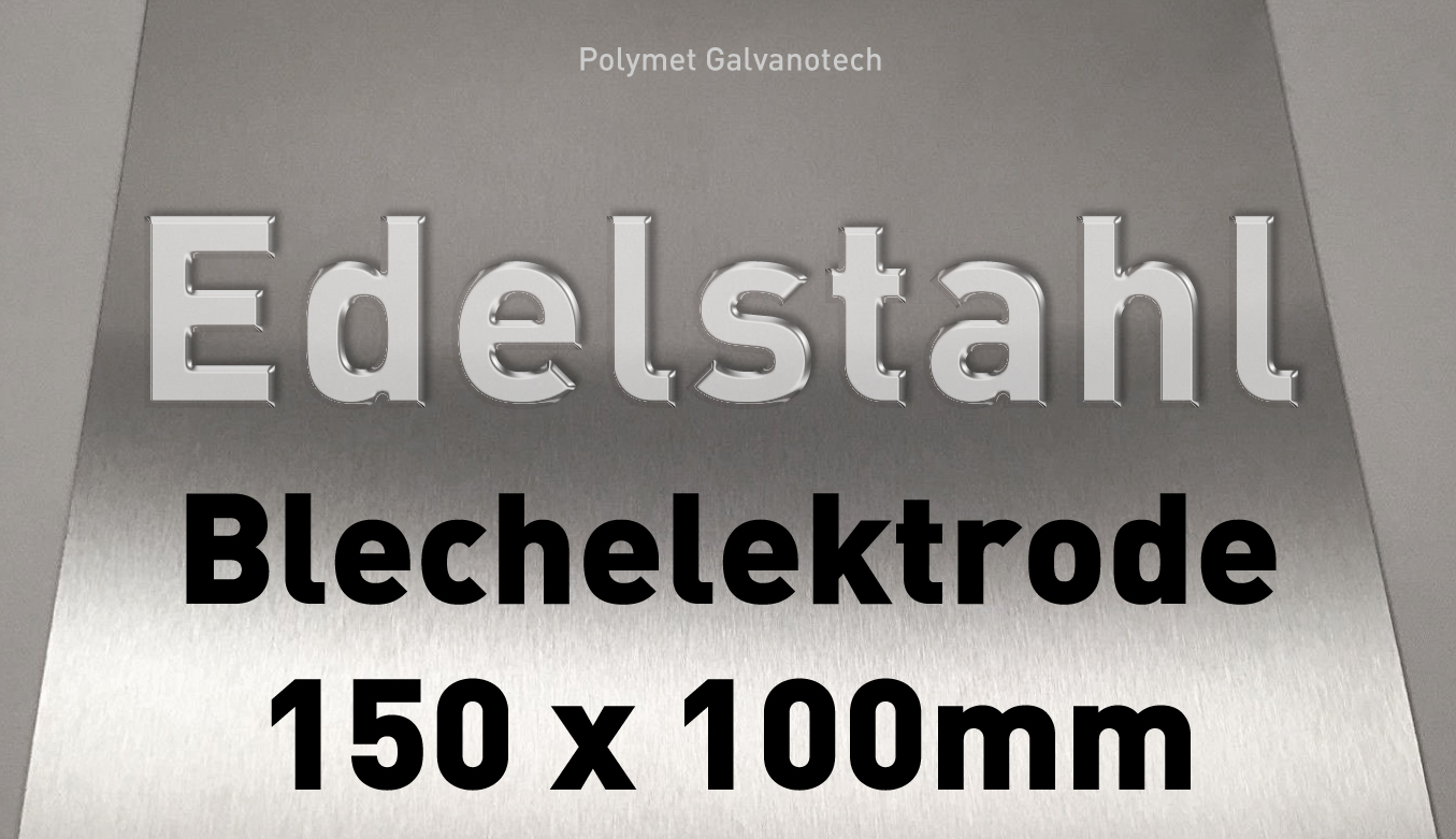 Edelstahl-Plattenelektrode L - 100 x 150 mm