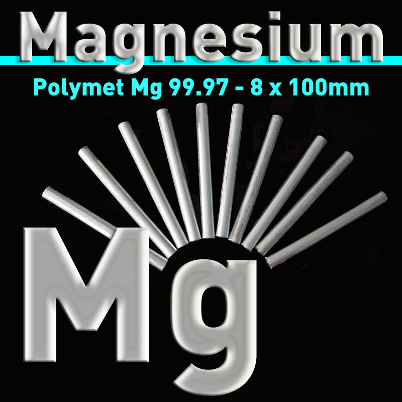 Magnesium-Elektrode Ø 8 mm x 100 mm, Mg 99,95